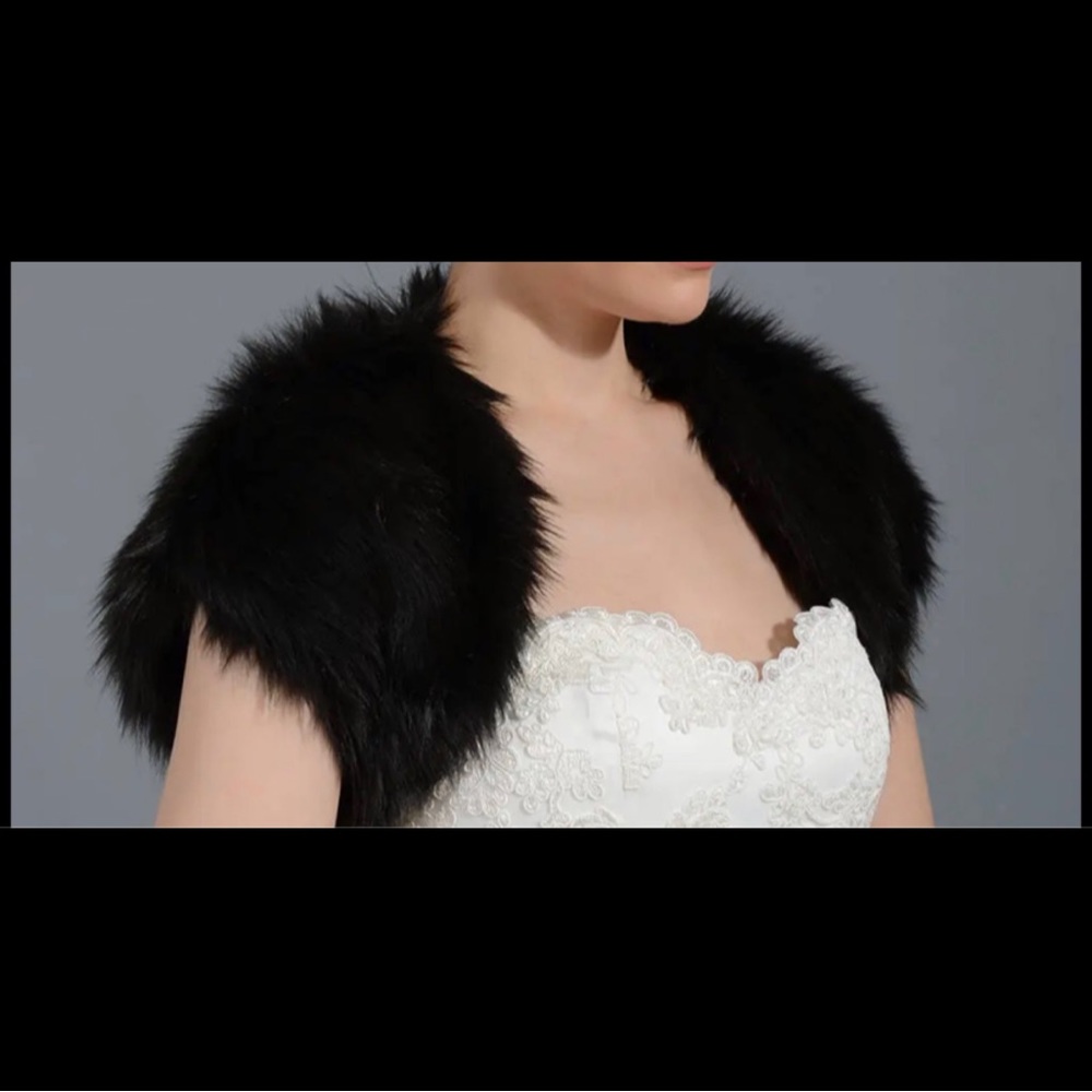 faux fur shrug vest